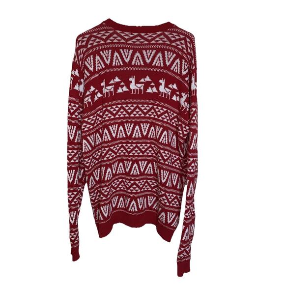NEW Women’s Novelty Llama Santa Hat Christmas Ugly Pullover Sweater Size XL - Picture 4 of 6